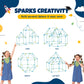 Buildara Fort Building Kit – 132 Pcs STEM Glow Forts for Kids 4-10